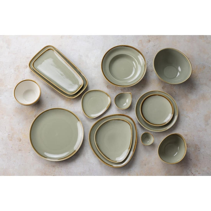 Assiettes plates rondes Kiln mousse 230 mm (lot de 6) - Olympia