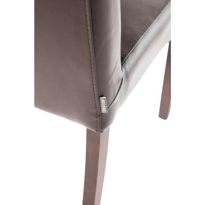 Chaises en simili cuir marron foncé (lot de 2) - Bolero