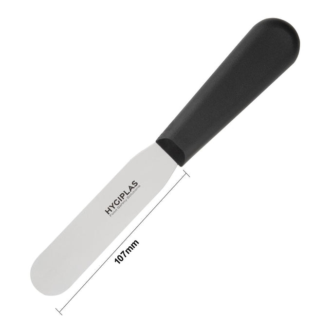 Couteau spatule à lame droite noir 100 mm - Hygiplas