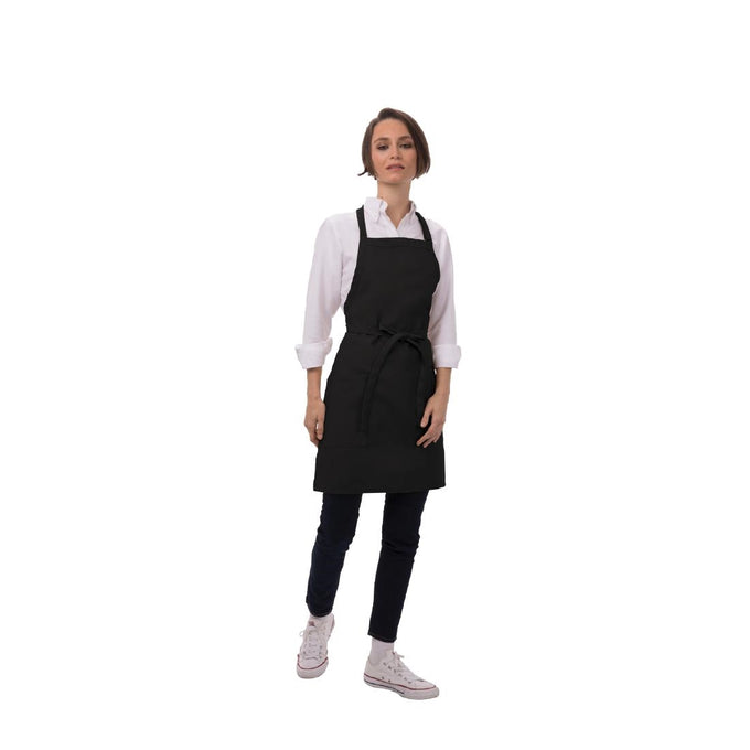 Tablier bavette avec deux poches plaquées noir - Chef Works