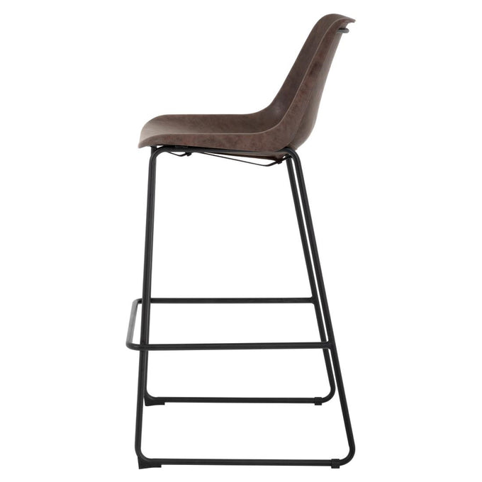 Tabouret haut Rodeo moka - L 565 x P 530 x H 1060 mm - Bolero