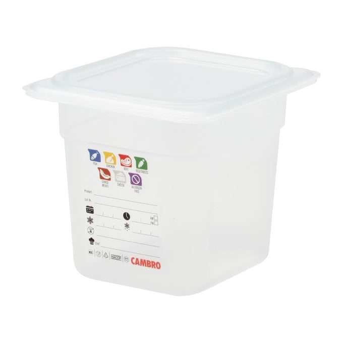 Bac en polypropylène Safetrak IML GN 1/6 150 mm - Cambro
