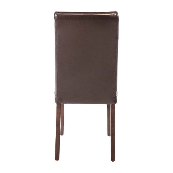 Chaises en simili cuir marron foncé (lot de 2) - Bolero