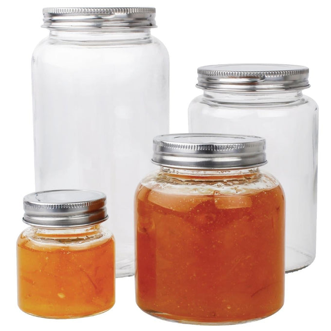 Bocaux à conserves en verre avec couvercle à visser 550 ml (lot de 6) - Vogue