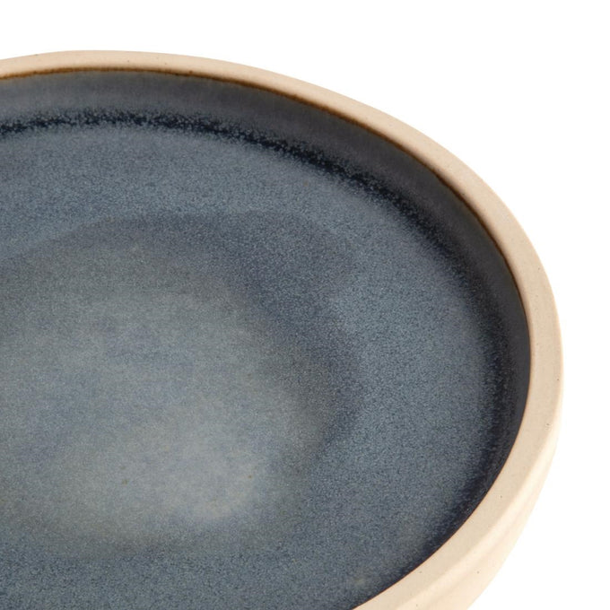 Assiettes plates bord droit granit bleu Canvas 180 mm (lot de 6) - Olympia