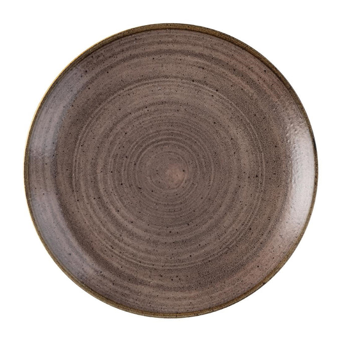 Assiettes avec rebord Stonecast Raw Evolve Brown 217 mm (lot de 12) - Churchill