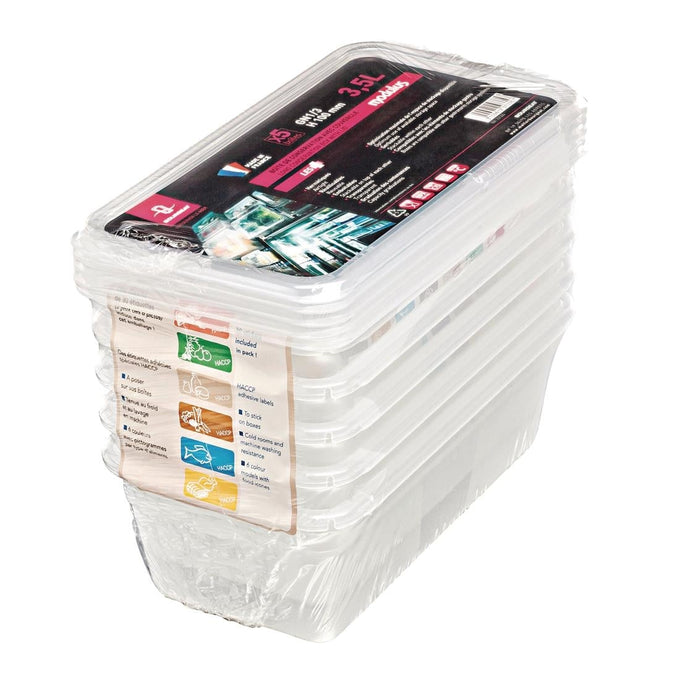Boîte de stockage GN1/3 Modulus utilisation intensive 3,5 L (lot de 5) - Matfer Bourgeat