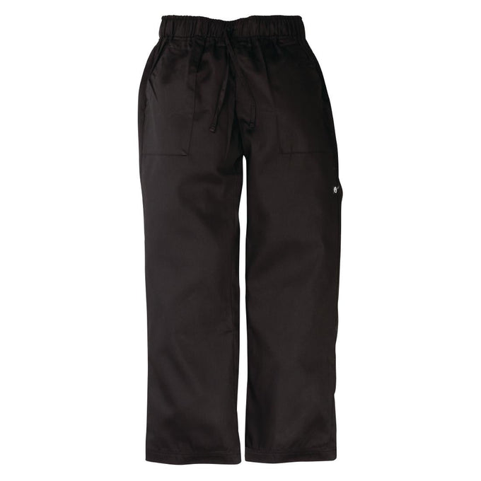 Pantalon de cuisinier ample unisexe Better Built Baggy noir M - Chef Works