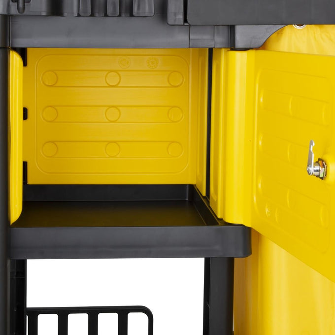 Chariot de nettoyage avec armoire verrouillable noir - Jantex
