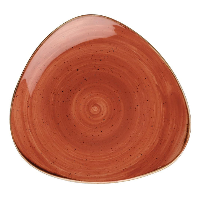 Assiettes triangulaires Stonecast Spiced Orange 315 mm (lot de 6) - Churchill