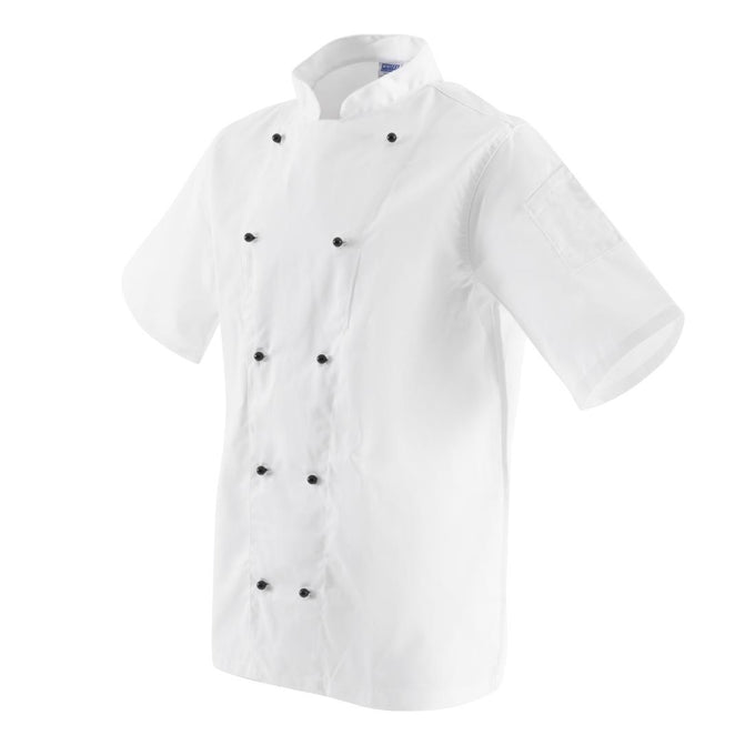 Veste de cuisine mixte Chicago manches courtes blanche - Whites Chefs Clothing