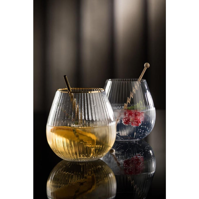 Verres à gin sans pied bord doré Hayworth 650 ml (lot de 6) - Utopia