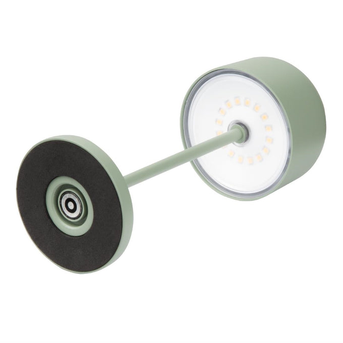 Lampe de table avec abat-jour rond Lucca verte 200 mm - Olympia