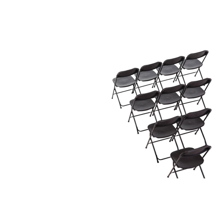 Chaises pliantes noires (lot de 10) - Bolero