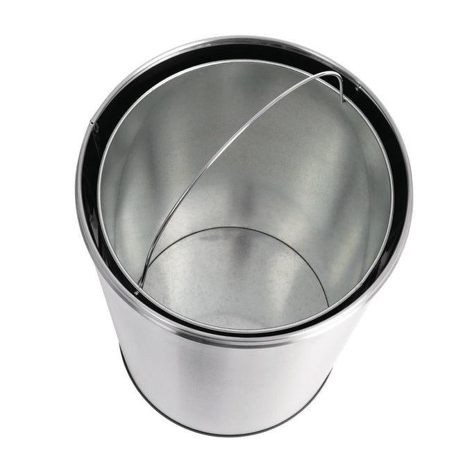 Poubelle dome inox ouverte 40 L - Bolero