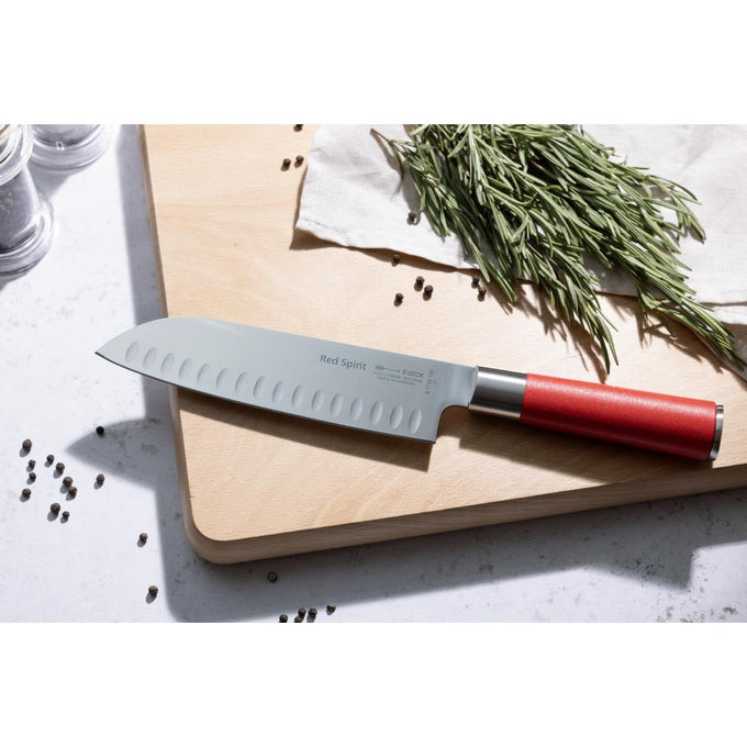Couteau Santoku alvéolé Red Spirit 180 mm - Dick