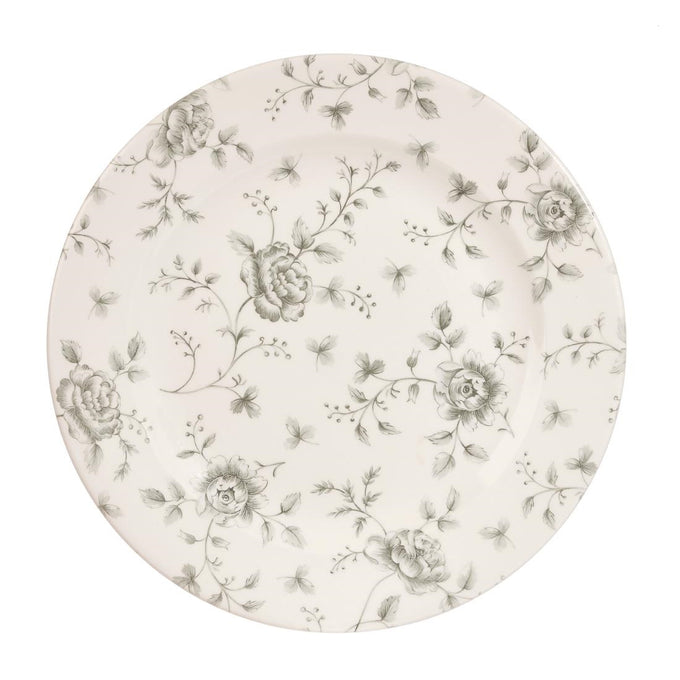 Assiettes plates Vintage Prints Rose Chintz Grey 305 mm (lot de 6) - Churchill