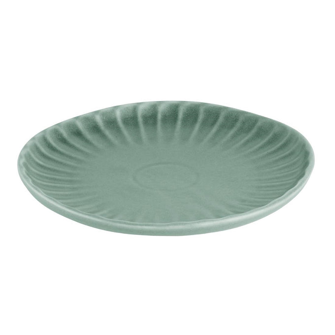 Assiettes plates Corallite vertes 280 mm (lot de 6) - Olympia