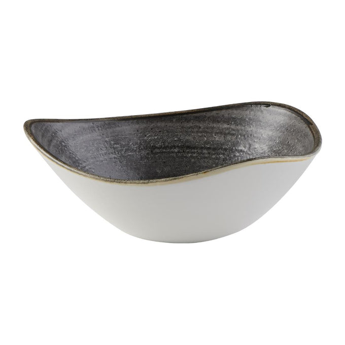 Bols triangulaires Stonecast Raw Lotus Black 178 mm (lot de 12) - Churchill