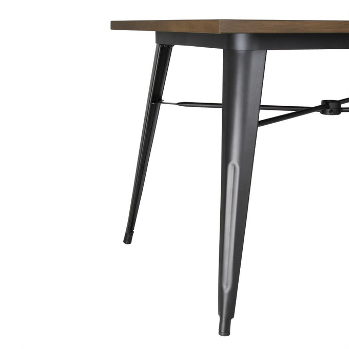 Table d'extérieur en aluminium et bois Complete 120 × 76 cm bois noir - Bolero