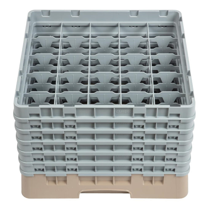 Casier à verres 25 compartiments Camrack beige hauteur max 298 mm - Cambro