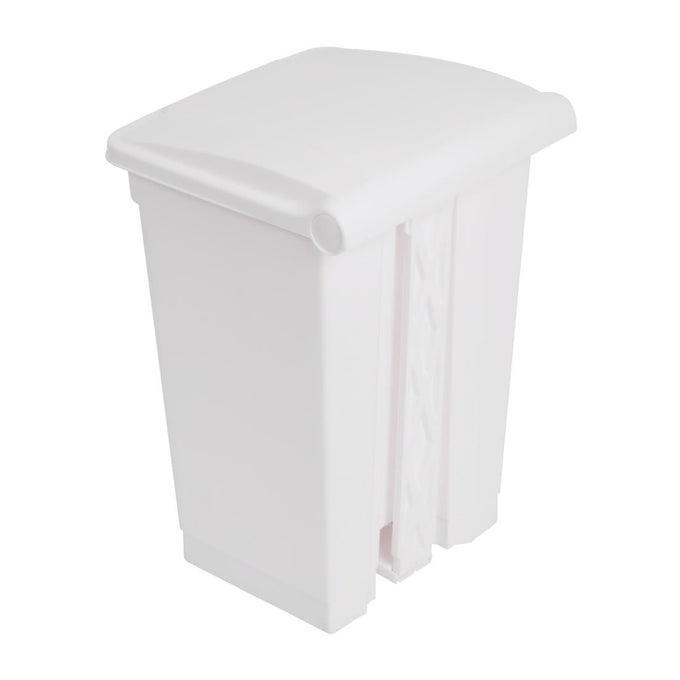 Poubelle de cuisine à pédale blanche 45 L - Jantex