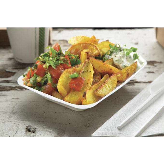 Barquettes à frites compostables en bagasse 175 mm (lot de 500) - Vegware