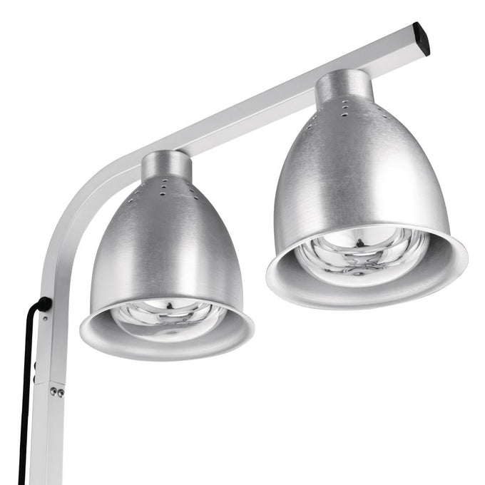 Lampe chauffante double sur pied métal - Buffalo