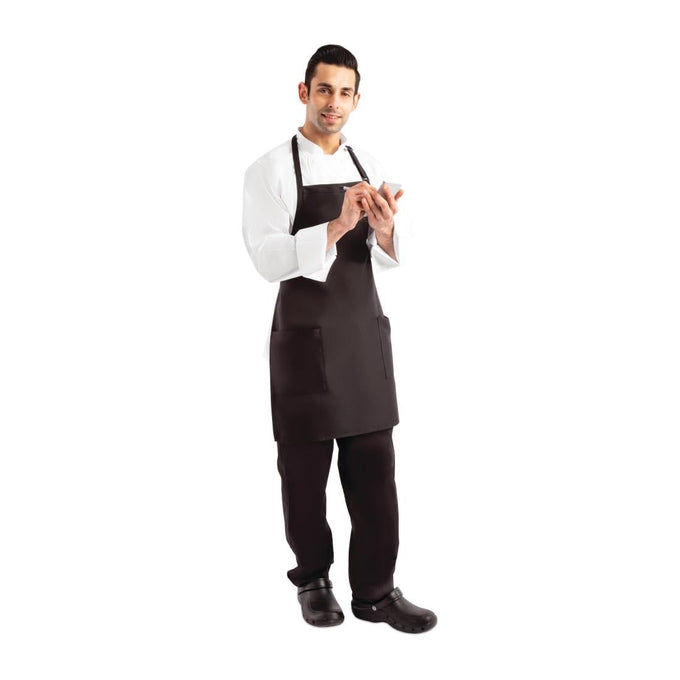 Tablier bavette avec deux poches plaquées noir - Chef Works