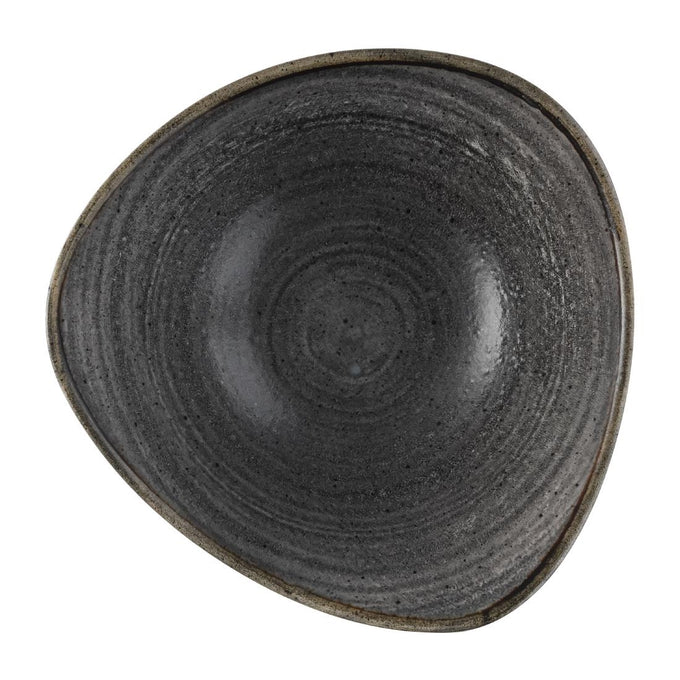 Bols triangulaires Stonecast Raw Lotus Black 178 mm (lot de 12) - Churchill