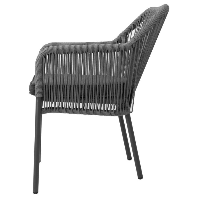 Fauteuils d'extérieur en rotin PE tressé Bay anthracite (lot de 2) - Bolero