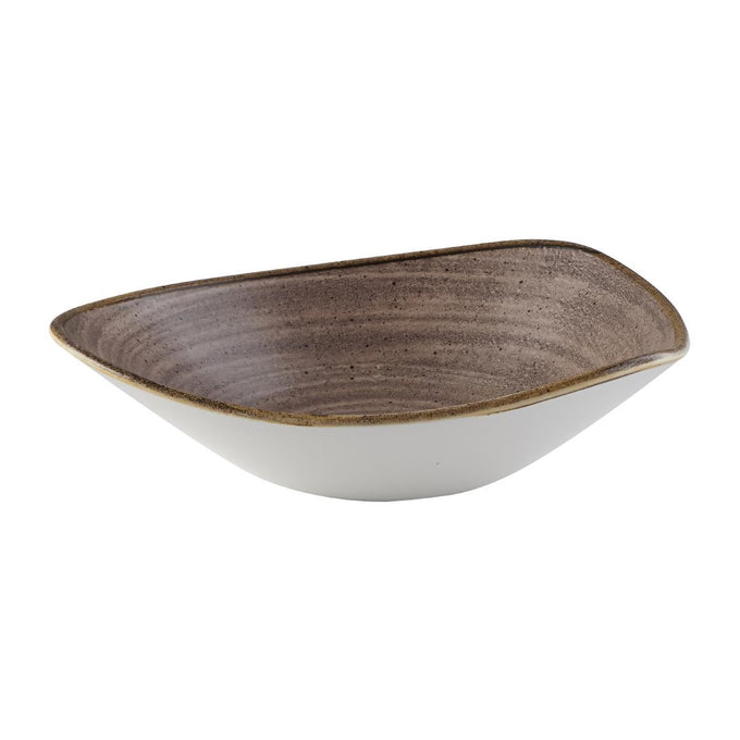 Bols triangulaires Stonecast Raw Lotus Brown 229 mm (lot de 12) - Churchill