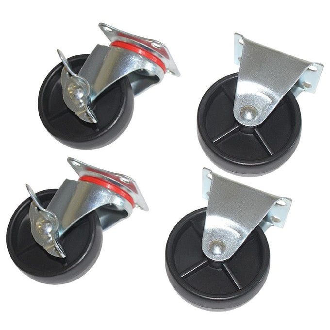 Roulettes de remplacement standard et freinées (lot de 4) pour distributeur de bière en fût à tirage direct série G - Polar