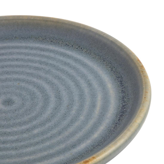 Assiettes plates granit bleu Canvas 180 mm (lot de 6) - Olympia