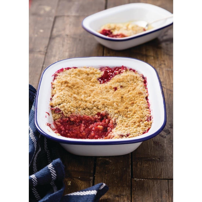 Plats de service rectangulaires acier émaillé 280 × 190 mm (lot de 6) - Olympia