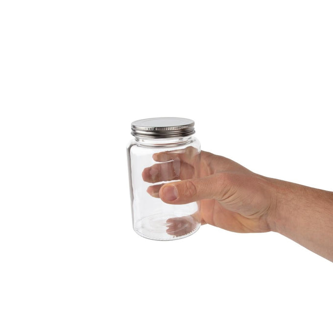 Bocaux à conserves en verre avec couvercle à visser 550 ml (lot de 6) - Vogue