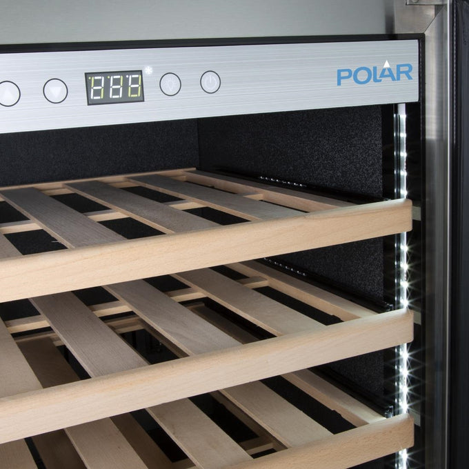 Cave à vin inox une zone Série G 118 bouteilles - 330 L - Polar