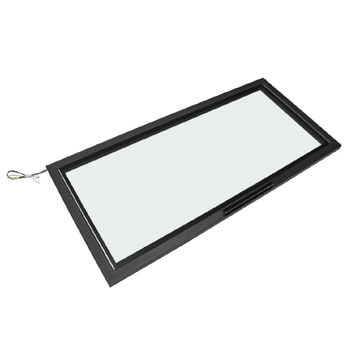 Porte en verre à gauche pour vitrine réfrigérée négative avec caisson lumineux Série G 920 L noire - Polar