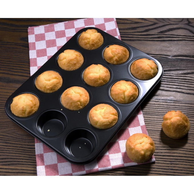 Plaque antiadhésive de 12 moules à muffins - Vogue