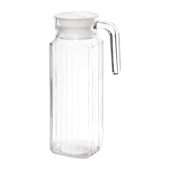 Pichet rainuré en verre (lot de 6) - Olympia