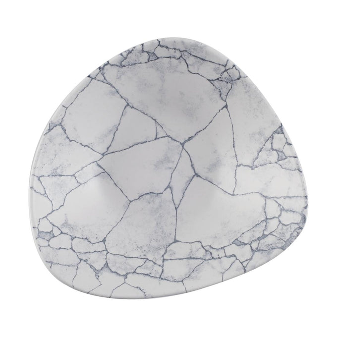 Bols triangulaires Studio Prints Kintsugi Pearl Lotus Grey 228 mm (lot de 12) - Churchill