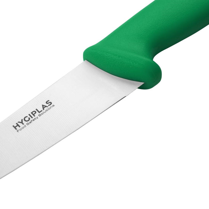 Couteau de cuisine vert 155 mm - Hygiplas