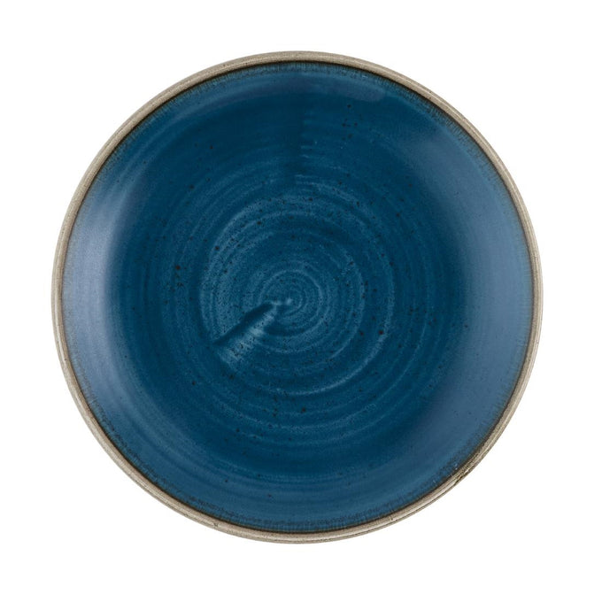 Assiettes rondes Stonecast Java Blue Evolve 165 mm (lot de 12) - Churchill
