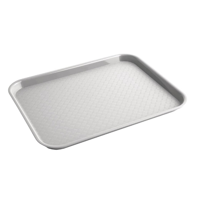 Plateau fast food en plastique Kristallon gris 275 × 353 mm - Olympia
