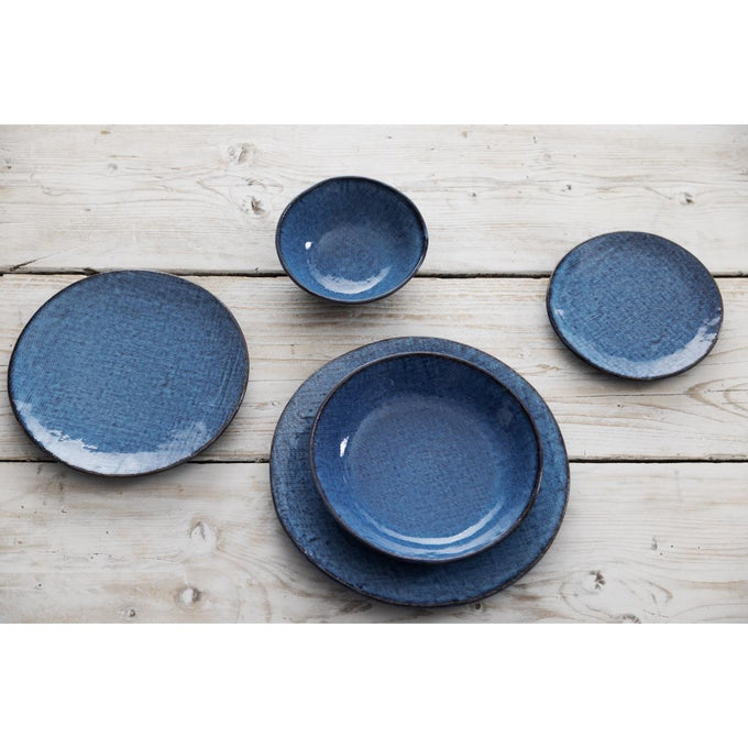Bols plats Denim Blue 220 mm (lot de 6) - Olympia