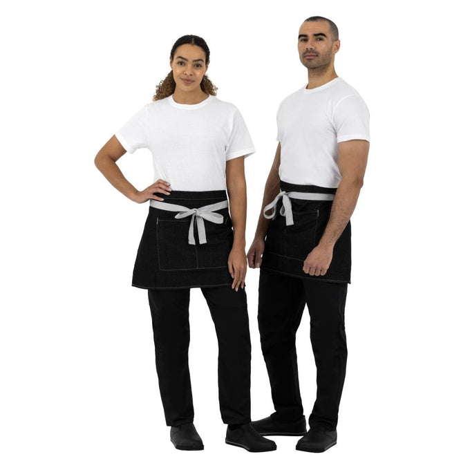 Tablier serveur court denim noir 760 mm - Southside