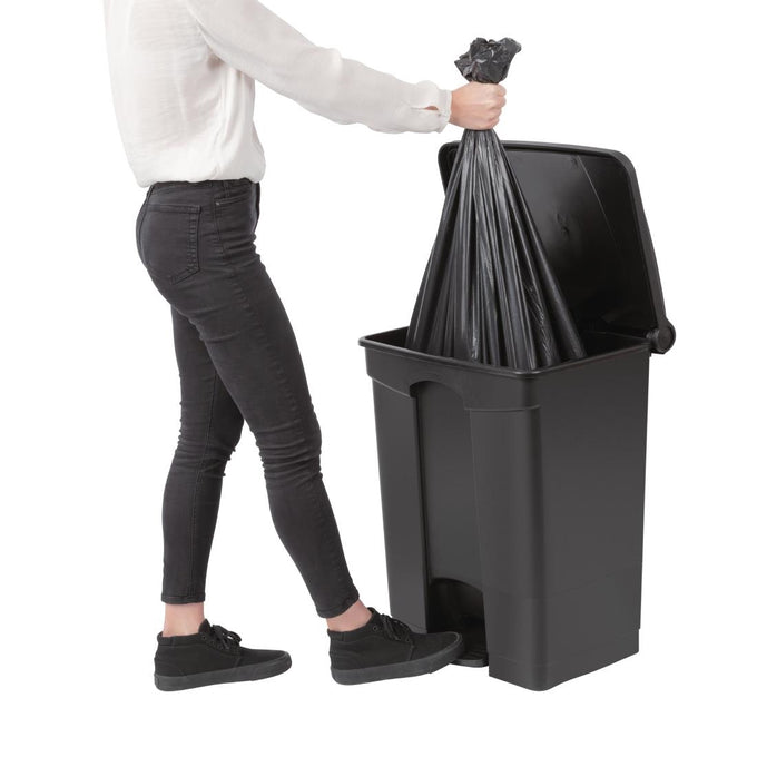 Poubelle de cuisine à pédale noire 65 L - Jantex