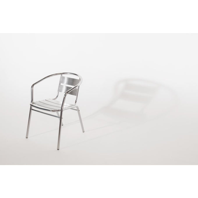 Fauteuils empilables en aluminium (lot de 4) - Bolero