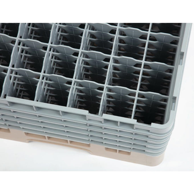 Casier à verres 49 compartiments Camrack beige hauteur max 257 mm - Cambro
