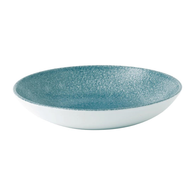 Assiettes coupe ronde Studio Prints Raku Topaz Blue 182 mm (lot de 12) - Churchill